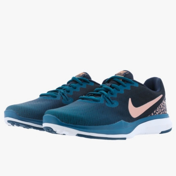 black and rose gold nike trainers